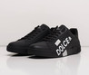Мужские кожаные кроссовки Dolce & Gabbana 2022-2023 черные с надписью