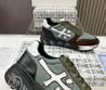 Мужские текстильные кроссовки Premiata 2022-2023 серые с коричневой замшей