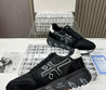 Мужские текстильные кроссовки Premiata 2022-2023 черные с замшей