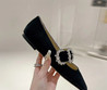 Женские замшевые туфли Jimmy Choo 2022-2023 черные