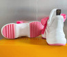 Женские кожаные кроссовки Louis Vuitton 2022-2023 белые с розовым