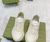 Женские кожаные кроссовки Gucci 2022-2023 белые с розовыми кроликами