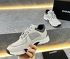 Женские кожаные кроссовки Chanel 2022-2023 белые