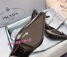 Женские кожаные туфли Prada 2022-2023 черные