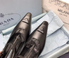 Женские кожаные туфли Prada 2022-2023 черные