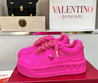 Женские кожаные кроссовки Valentino Garavani 2023-2024 розовые
