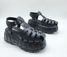 Женские кожаные сандалии Miu Miu 2022-2023 черные