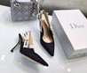 Женские текстильные туфли Christian Dior 2022-2023 черные