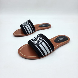 Женские текстильные шлепанцы Louis Vuitton 2022-2023 черные