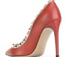 Женские кожаные летние туфли Valentino Garavani Rockstud красные