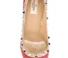 Женские кожаные летние туфли Valentino Garavani Rockstud красные
