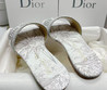 Женские текстильные шлепанцы Christian Dior 2022-2023 белые