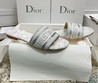 Женские текстильные шлепанцы Christian Dior 2022-2023 белые