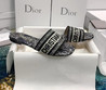 Женские текстильные шлепанцы Christian Dior 2022-2023 черные