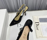 Женские текстильные туфли Christian Dior 2022-2023 черные