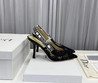 Женские текстильные туфли Christian Dior 2022-2023 черные