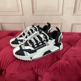 Мужские комбинированные кроссовки Dolce & Gabbana 2022-2023 белые с черным