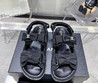 Женские кожаные сандалии Chanel 2022-2023 черные