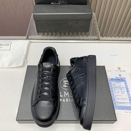 Мужские кожаные кроссовки Balmain 2022-2023 черные