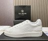 Мужские кожаные кроссовки Balmain 2022-2023 белые