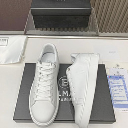 Мужские кожаные кроссовки Balmain 2022-2023 белые