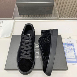 Мужские замшевые кроссовки Balmain 2022-2023 черные