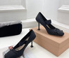 Женские текстильные туфли Miu Miu 2022-2023 черные
