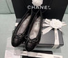 Женские кожаные балетки Chanel 2022-2023 черные