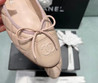 Женские кожаные балетки Chanel 2022-2023 бежевые