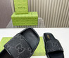 Мужские комбинированные шлепанцы Gucci 2022-2023 черные