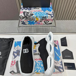 Мужские текстильные кроссовки Dolce & Gabbana 2022-2023 черные