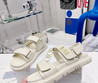 Женские кожаные босоножки Christian Dior 2022-2023 белые