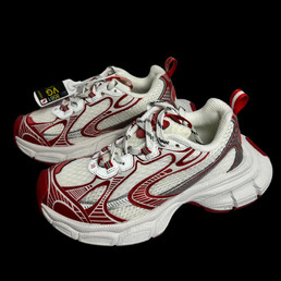 Женские комбинированные кроссовки Balenciaga 2022-2023 белые с красным