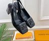 Женские кожаные туфли Louis Vuitton 2022-2023 черные