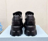 Женские кожаные кроссовки Prada 2022-2023 черные