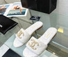 Женские кожаные шлепанцы Chanel 2022-2023 белые