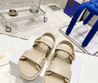 Женские кожаные сандалии Christian Dior 2022-2023 бежевые