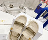 Женские кожаные сандалии Christian Dior 2022-2023 бежевые