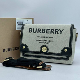 Женская текстильная сумка Burberry 25х17 серая