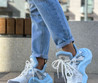 Женские комбинированные кроссовки Louis Vuitton Archlight 2022-2023 белые с голубым
