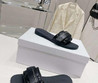 Женские кожаные шлепанцы Christian Dior 2022-2023 черные