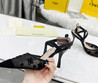 Женские текстильные туфли Fendi 2022-2023 черные