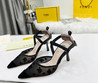 Женские текстильные туфли Fendi 2022-2023 черные