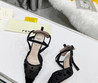 Женские текстильные туфли Fendi 2022-2023 черные
