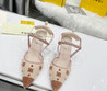 Женские текстильные туфли Fendi 2022-2023 бежевые
