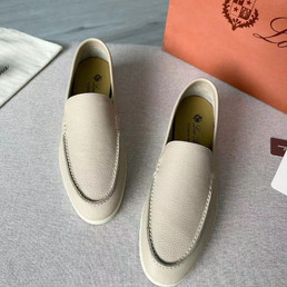 Женские кожаные мокасины Loro Piana 2022-2023 бежевые