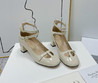 Женские кожаные туфли Christian Dior 2022-2023 белые