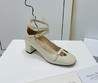 Женские кожаные туфли Christian Dior 2022-2023 белые