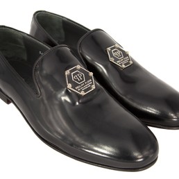 Летние лакированные лоферы Philipp Plein Anniston черные