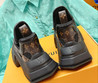 Женские текстильные кроссовки Louis Vuitton 2022-2023 черные с коричневым